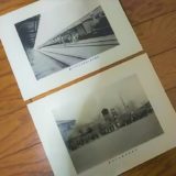 【古写真の調査後売却】甲府駅舎と蒸気機関車の風景