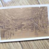 【古写真の調査後売却】東京・増上寺の風景（鶏卵紙、台紙貼付）