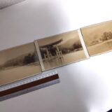【古写真の調査後売却】明治初期、安芸広島・厳島神社のワイド３連写真（鶏卵紙）